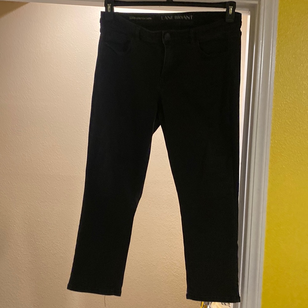 Jeans, black Capri